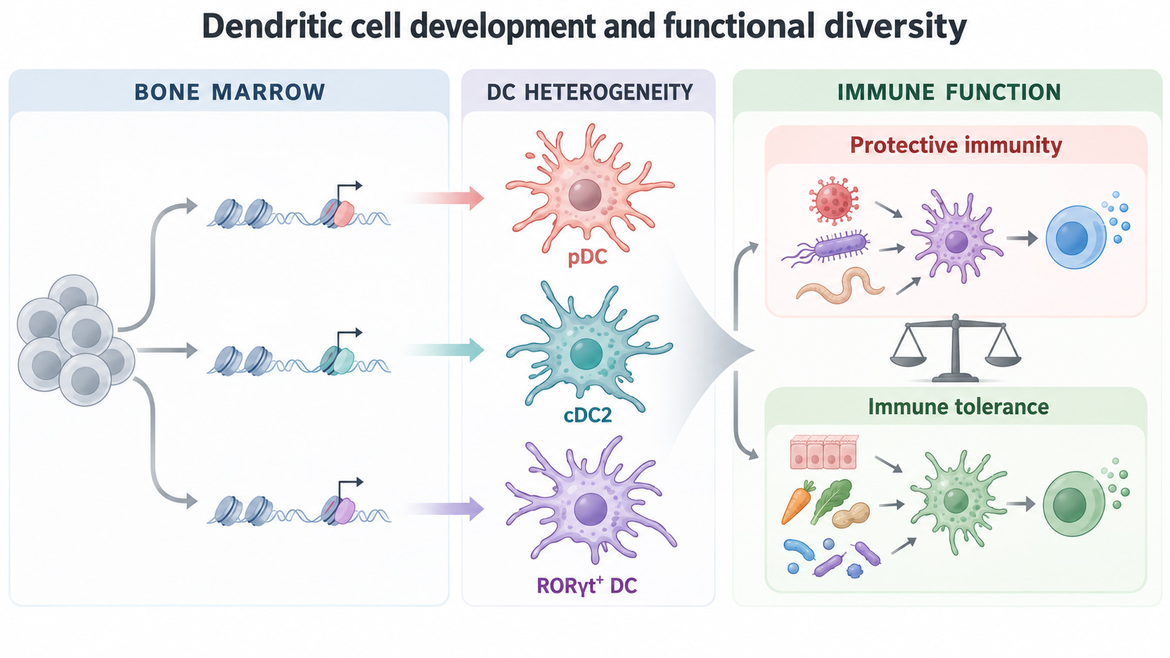 Dendritic cell development and functional diversity